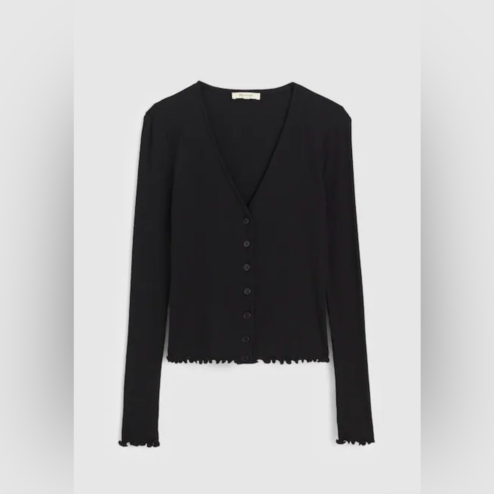 Madewell Lettuce-Hem V-Neck Cardigan